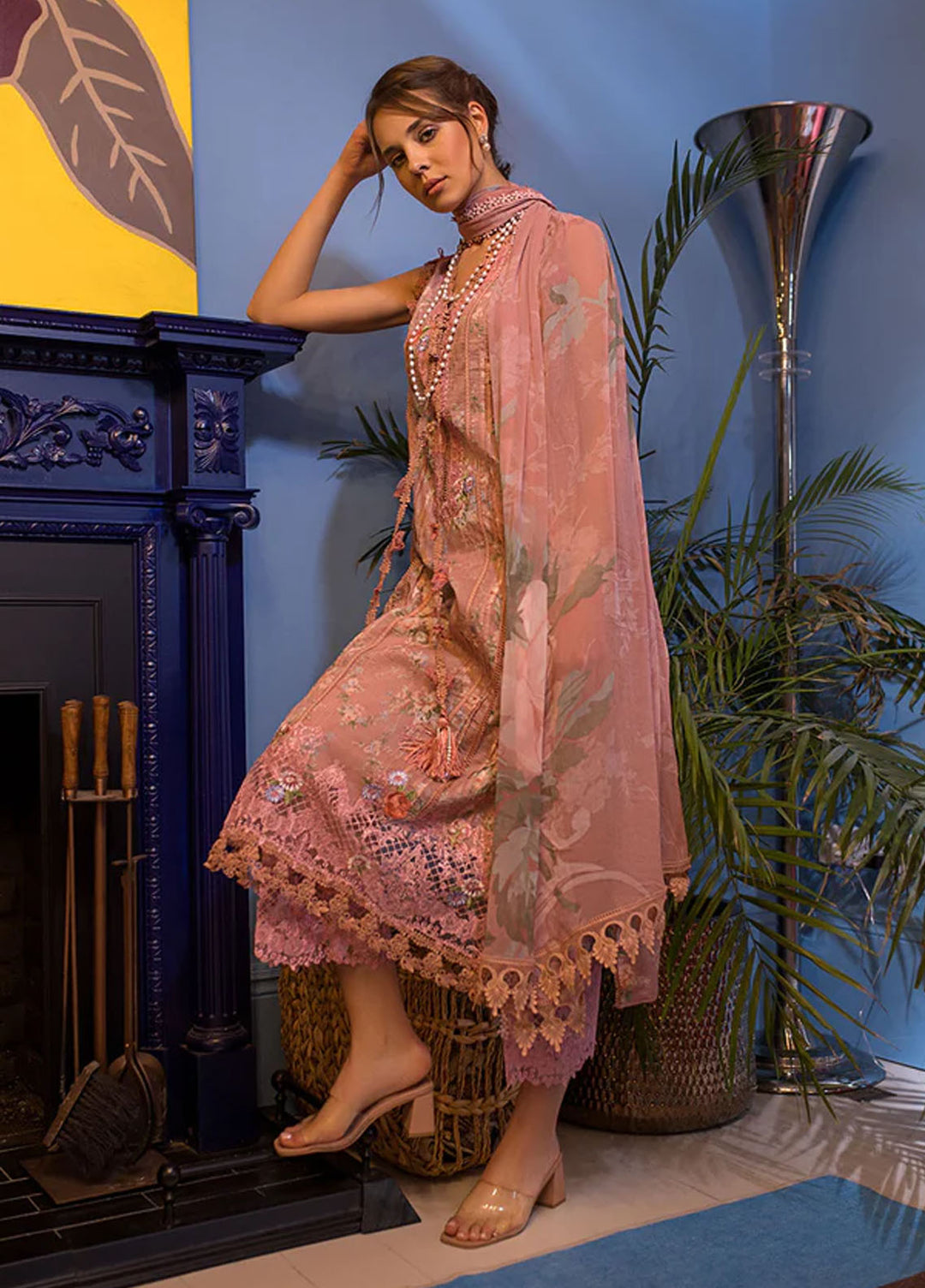 Vital By Sobia Nazir Embroidered Lawn Suits Unstitched 3 Piece SN24V SV24-4A - Summer Collection