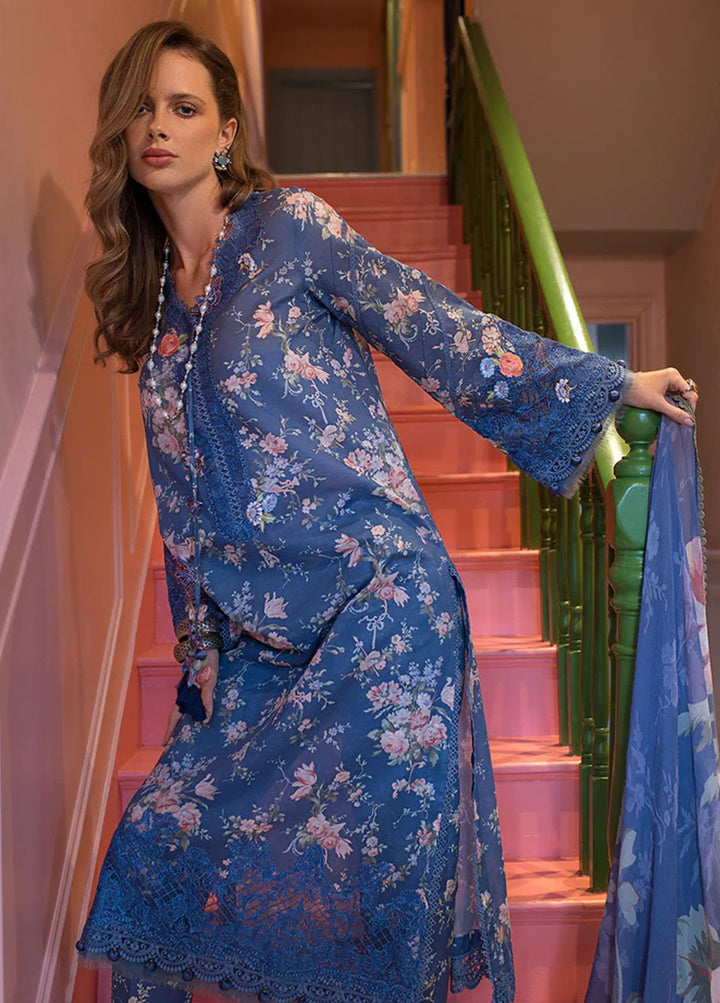 Vital By Sobia Nazir Embroidered Lawn Suits Unstitched 3 Piece SN24V SV24-4B - Summer Collection