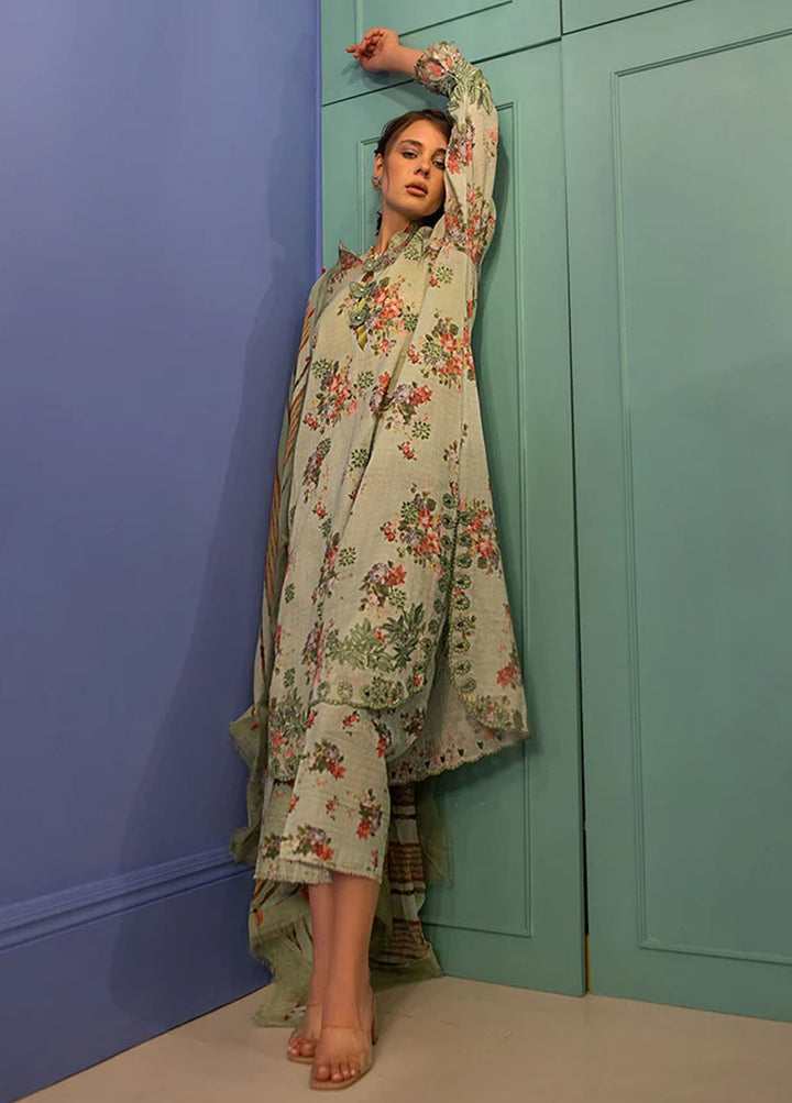 Vital By Sobia Nazir Embroidered Lawn Suits Unstitched 3 Piece SN24V SV24-5A - Summer Collection