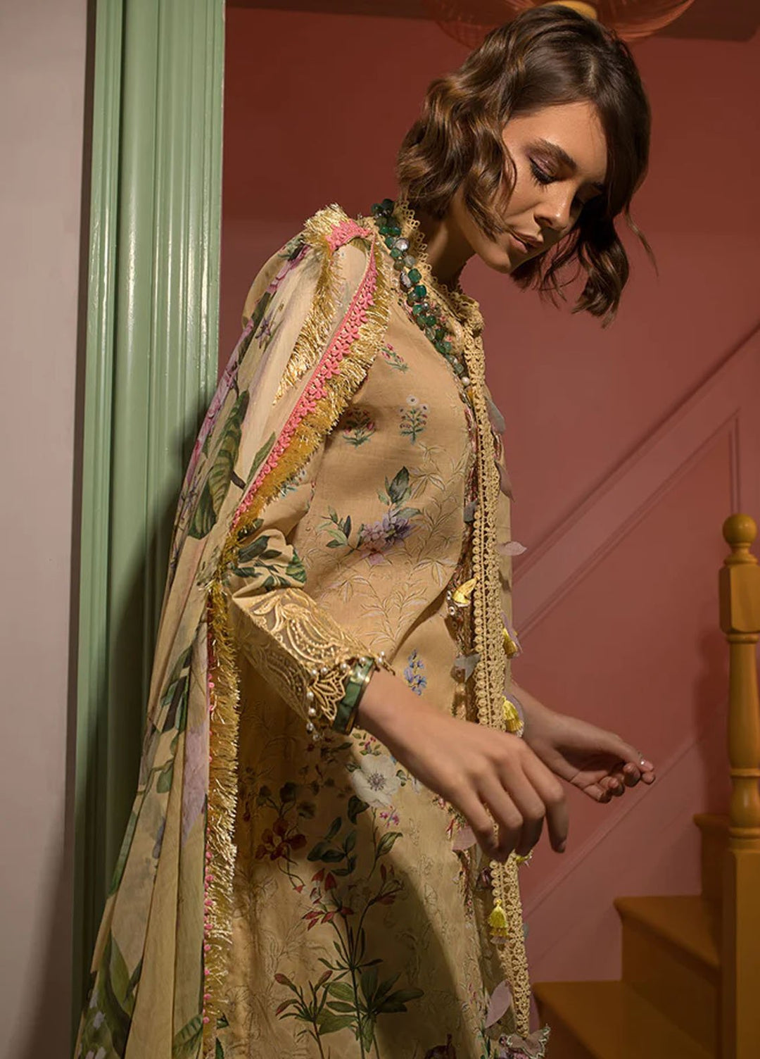 Vital By Sobia Nazir Embroidered Lawn Suits Unstitched 3 Piece SN24V SV24-3B - Summer Collection