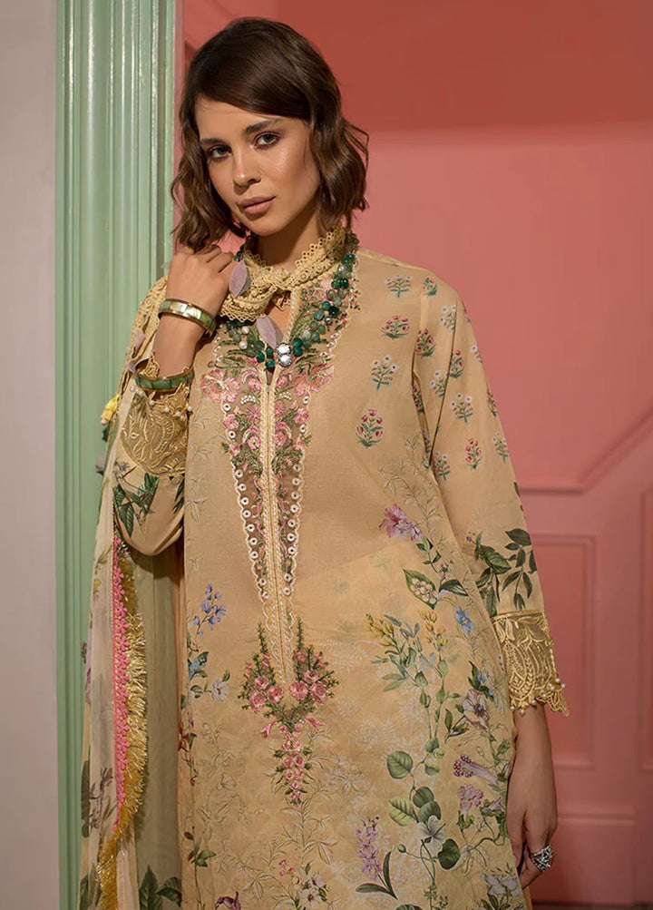 Vital By Sobia Nazir Embroidered Lawn Suits Unstitched 3 Piece SN24V SV24-7A - Summer Collection