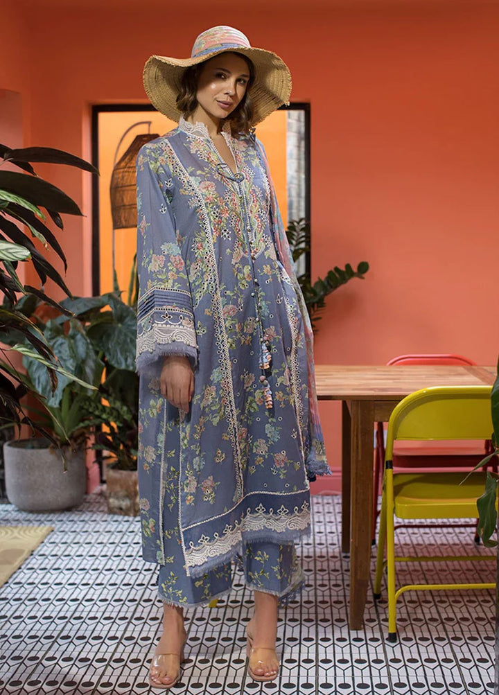 Vital By Sobia Nazir Embroidered Lawn Suits Unstitched 3 Piece SN24V SV24-9B - Summer Collection