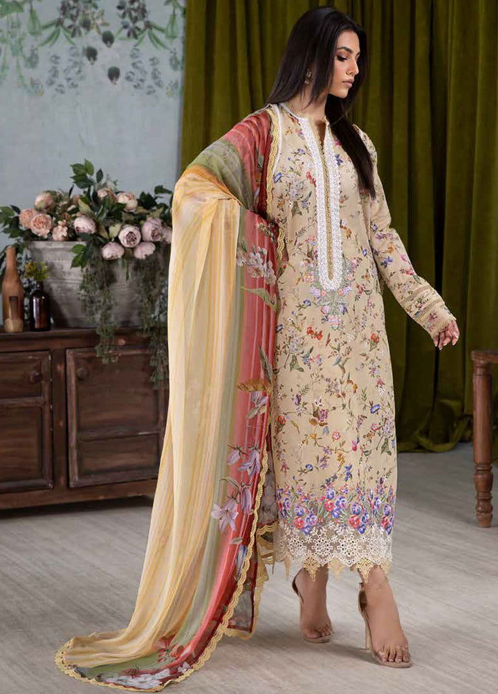 Vital by Sobia Nazir Embroidered Lawn Suits Unstitched 3 Piece SN25VL2 D-03 A - Summer Collection