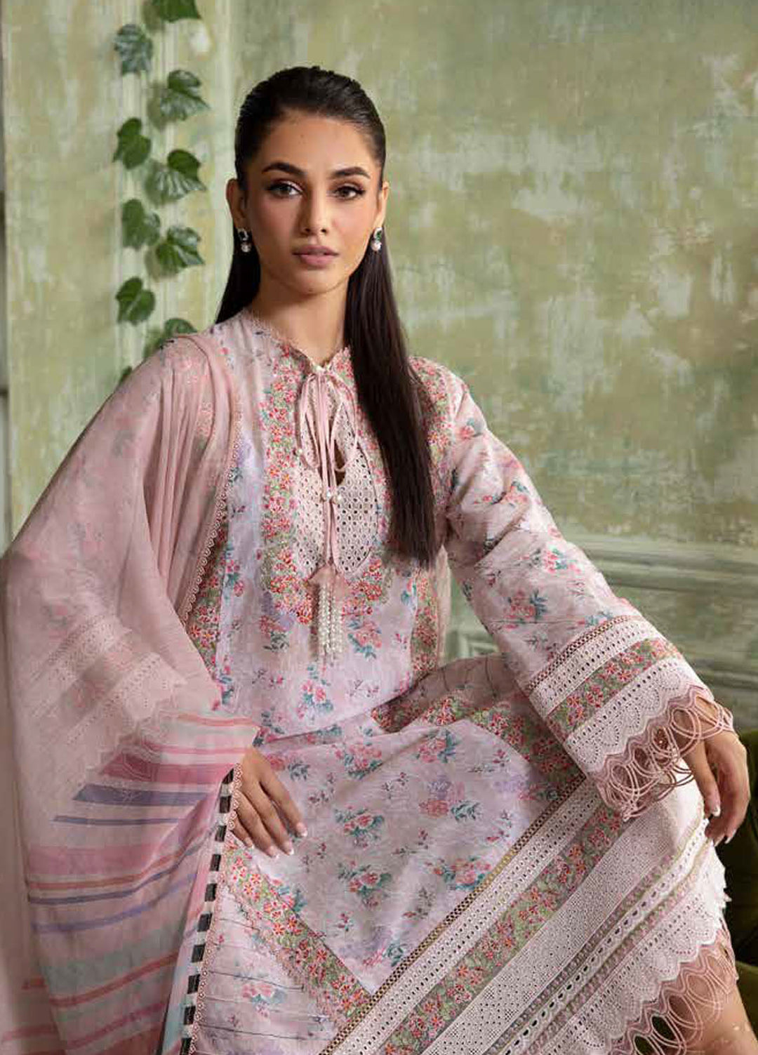 Vital by Sobia Nazir Embroidered Lawn Suits Unstitched 3 Piece SN25VL2 D-04 A - Summer Collection