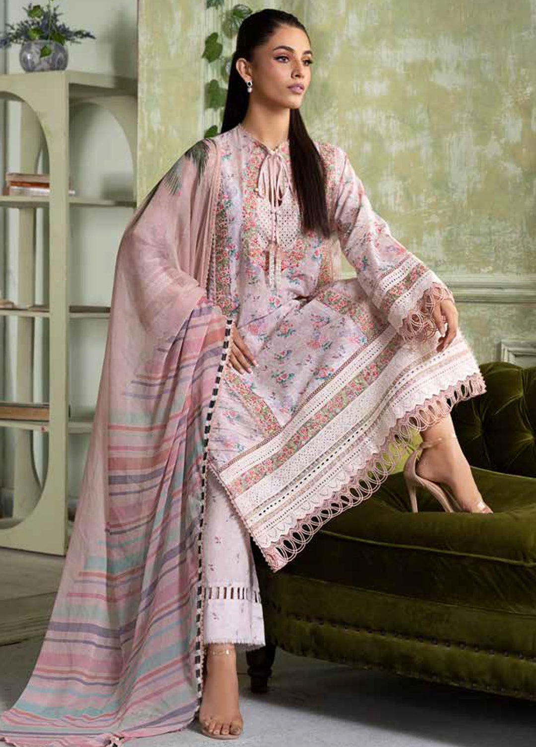 Vital by Sobia Nazir Embroidered Lawn Suits Unstitched 3 Piece SN25VL2 D-04 A - Summer Collection