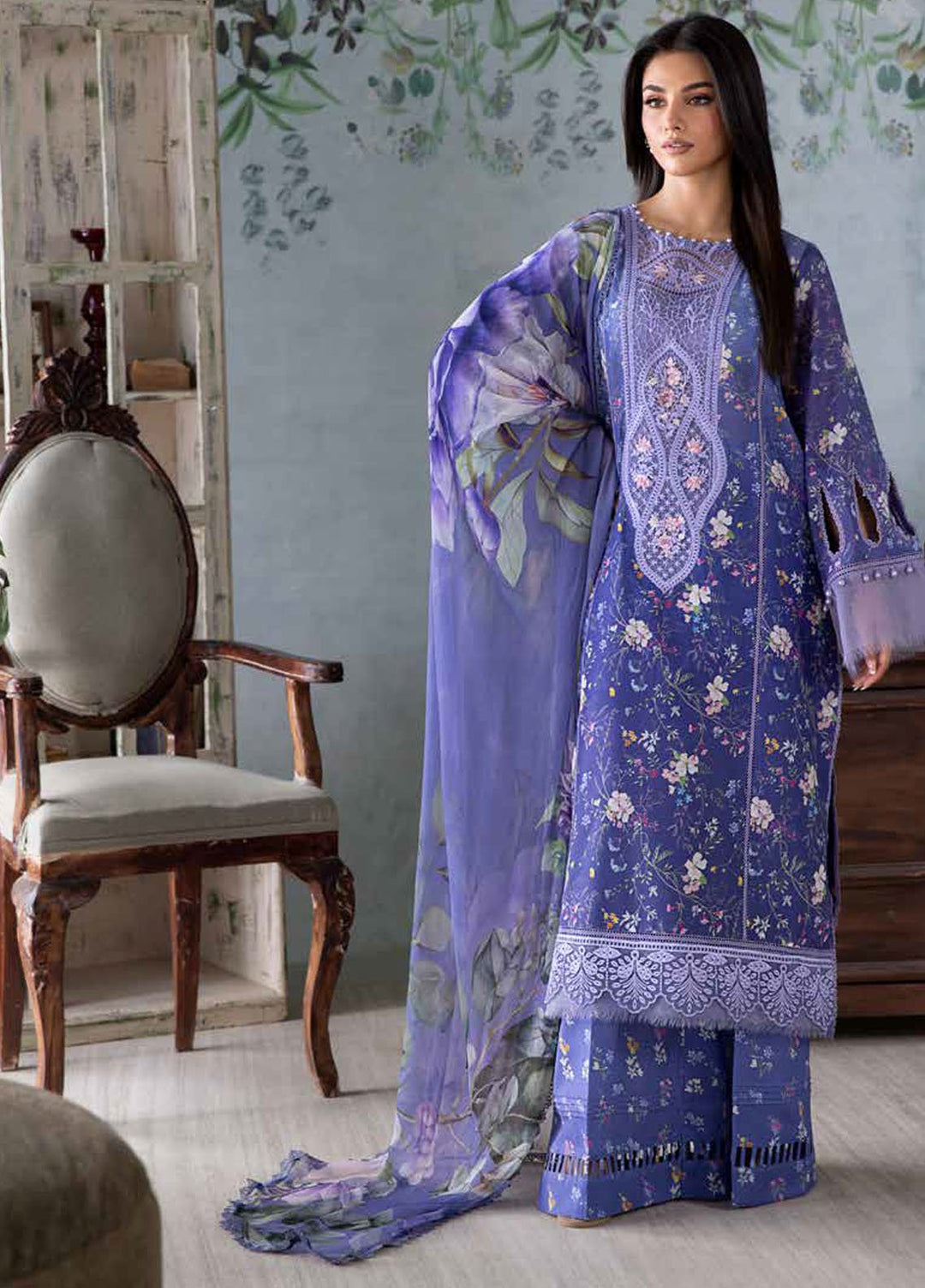 Vital by Sobia Nazir Embroidered Lawn Suits Unstitched 3 Piece SN25VL2 D-08 A - Summer Collection
