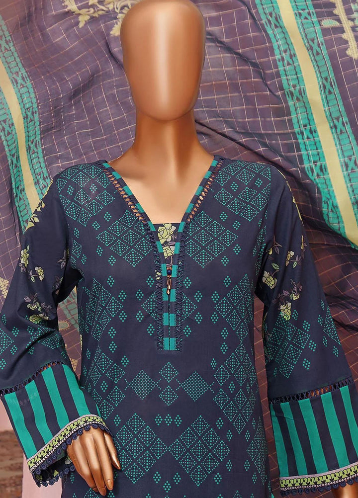 Vital H Prints By HZ Textiles Printed Lawn Suits Unstitched 3 Piece HZ23VHP VP-12 - Summer Collection