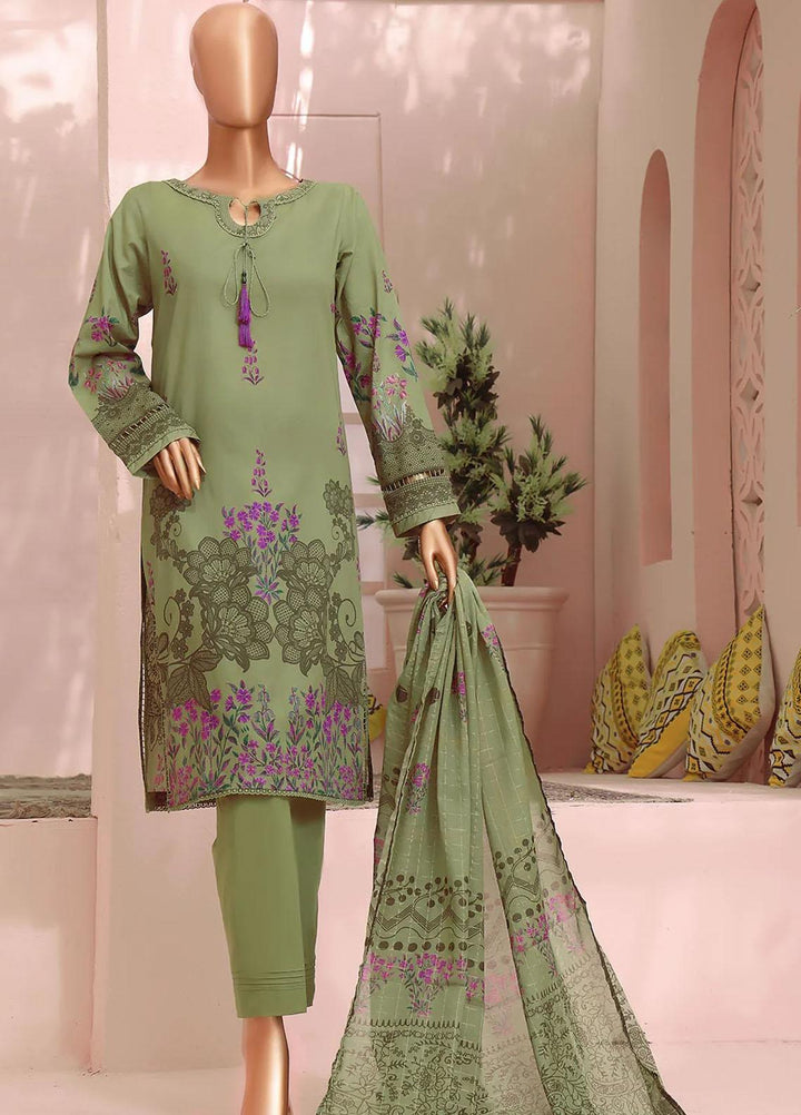 Vital H Prints By HZ Textiles Printed Lawn Suits Unstitched 3 Piece HZ23VHP VP-13 - Summer Collection