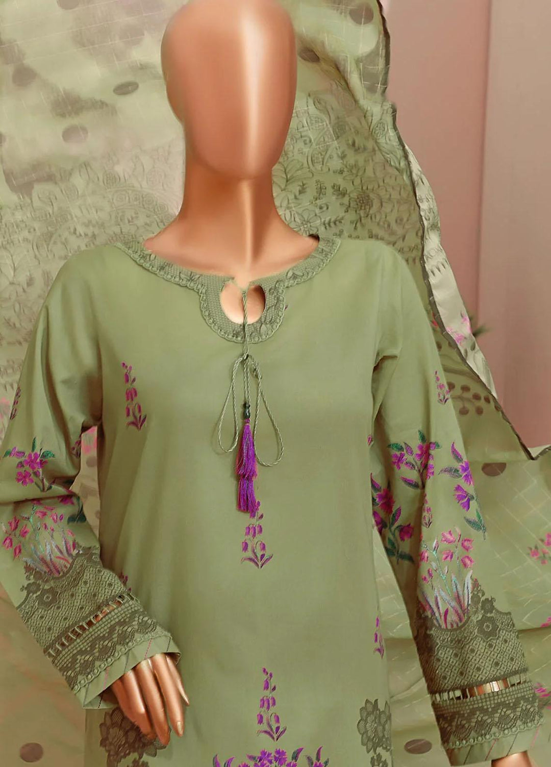 Vital H Prints By HZ Textiles Printed Lawn Suits Unstitched 3 Piece HZ23VHP VP-13 - Summer Collection