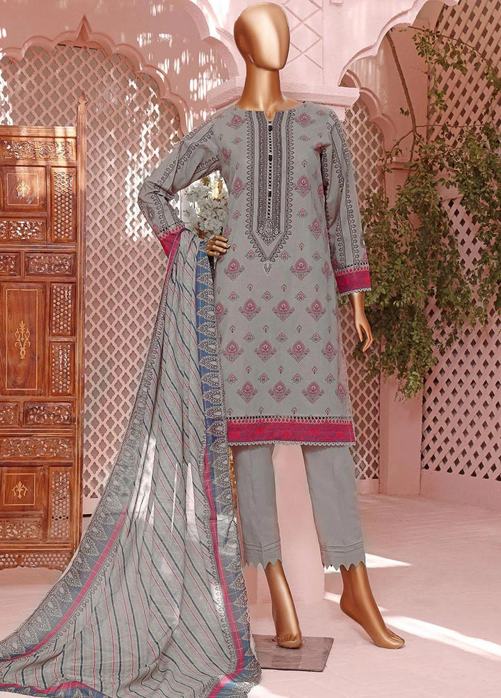 Vital H Prints By HZ Textiles Printed Lawn Suits Unstitched 3 Piece HZ23VHP VP-16 - Summer Collection