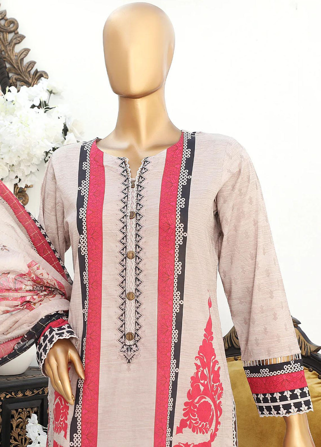 Vital H Prints By HZ Textiles Printed Lawn Suits Unstitched 3 Piece HZ23VHP-V3 VP-21 - Summer Collection