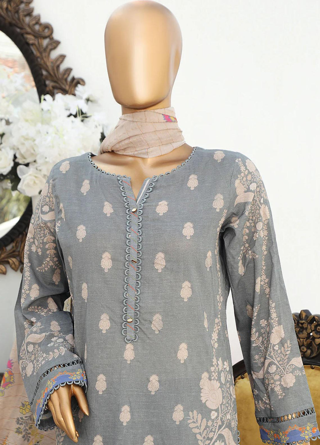 Vital H Prints By HZ Textiles Printed Lawn Suits Unstitched 3 Piece HZ23VHP-V3 VP-22 - Summer Collection