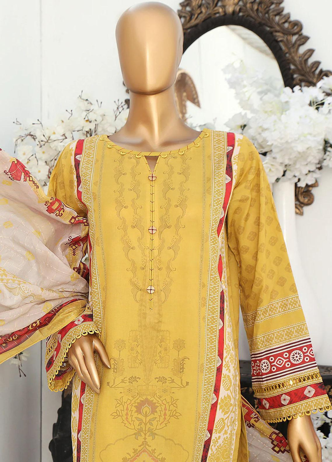 Vital H Prints By HZ Textiles Printed Lawn Suits Unstitched 3 Piece HZ23VHP-V3 VP-25 - Summer Collection