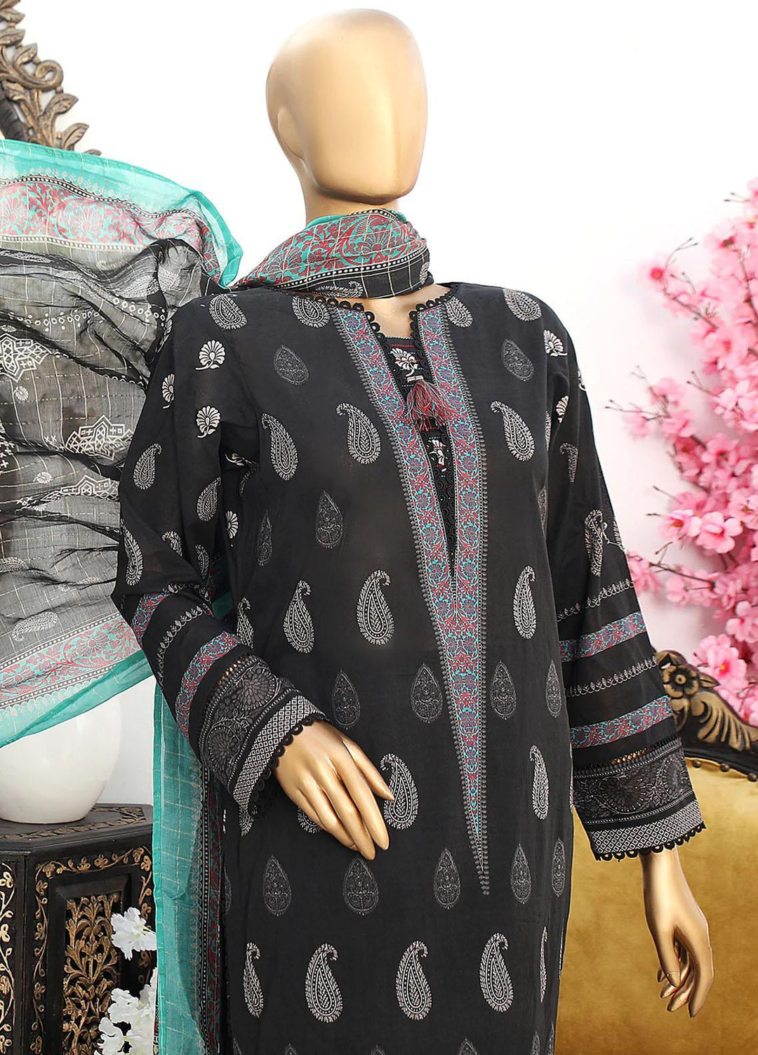 Vital H Prints By HZ Textiles Printed Lawn Suits Unstitched 3 Piece HZ23VHP-V3 VP-26 - Summer Collection