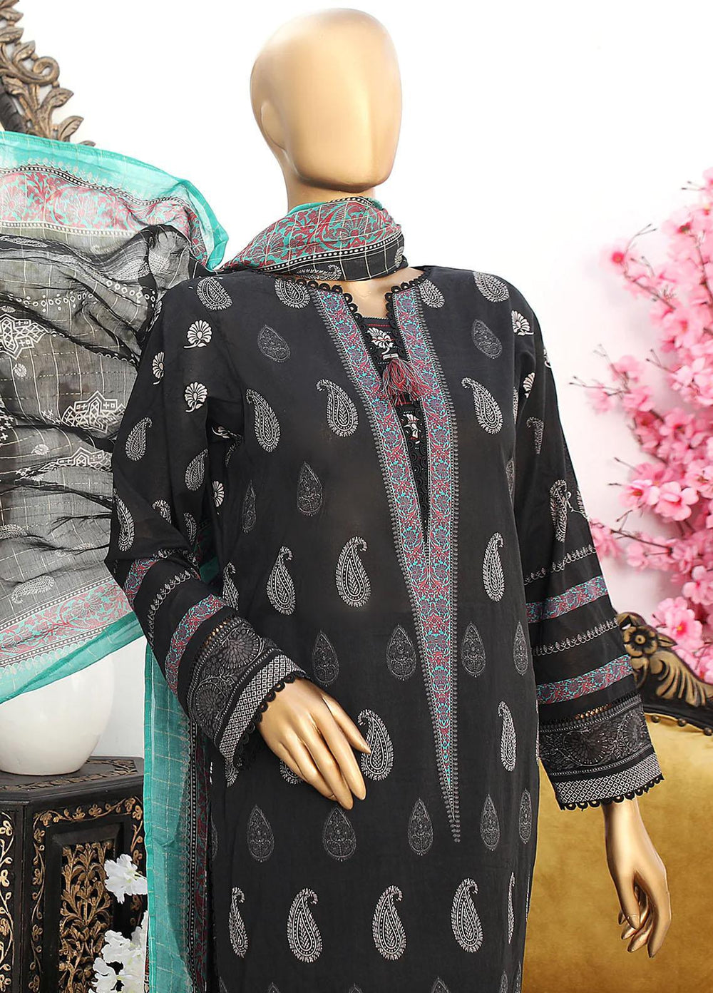 Vital H Prints By HZ Textiles Printed Lawn Suits Unstitched 3 Piece HZ23VHP-V3 VP-26 - Summer Collection