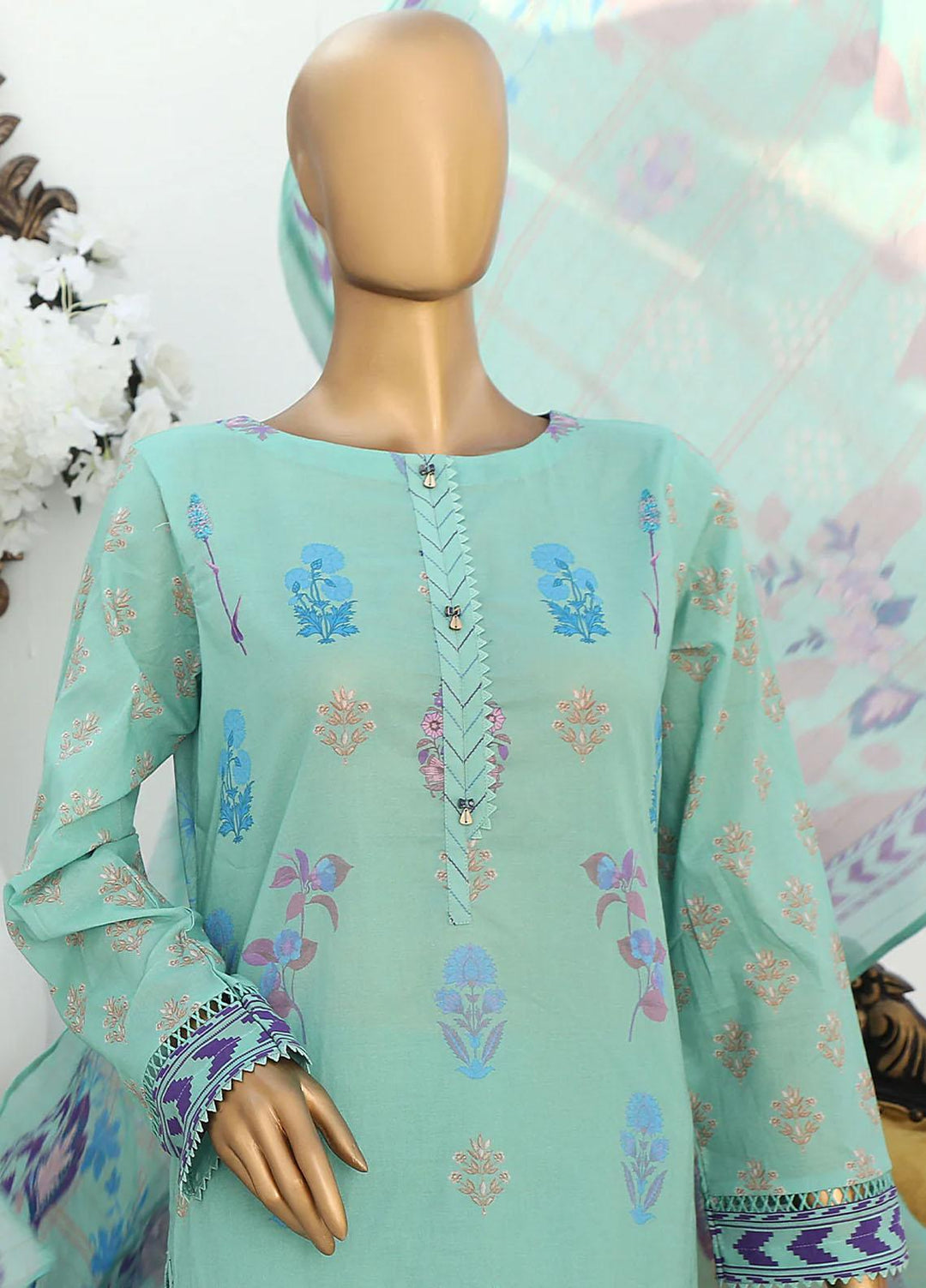 Vital H Prints By HZ Textiles Printed Lawn Suits Unstitched 3 Piece HZ23VHP-V3 VP-27 - Summer Collection