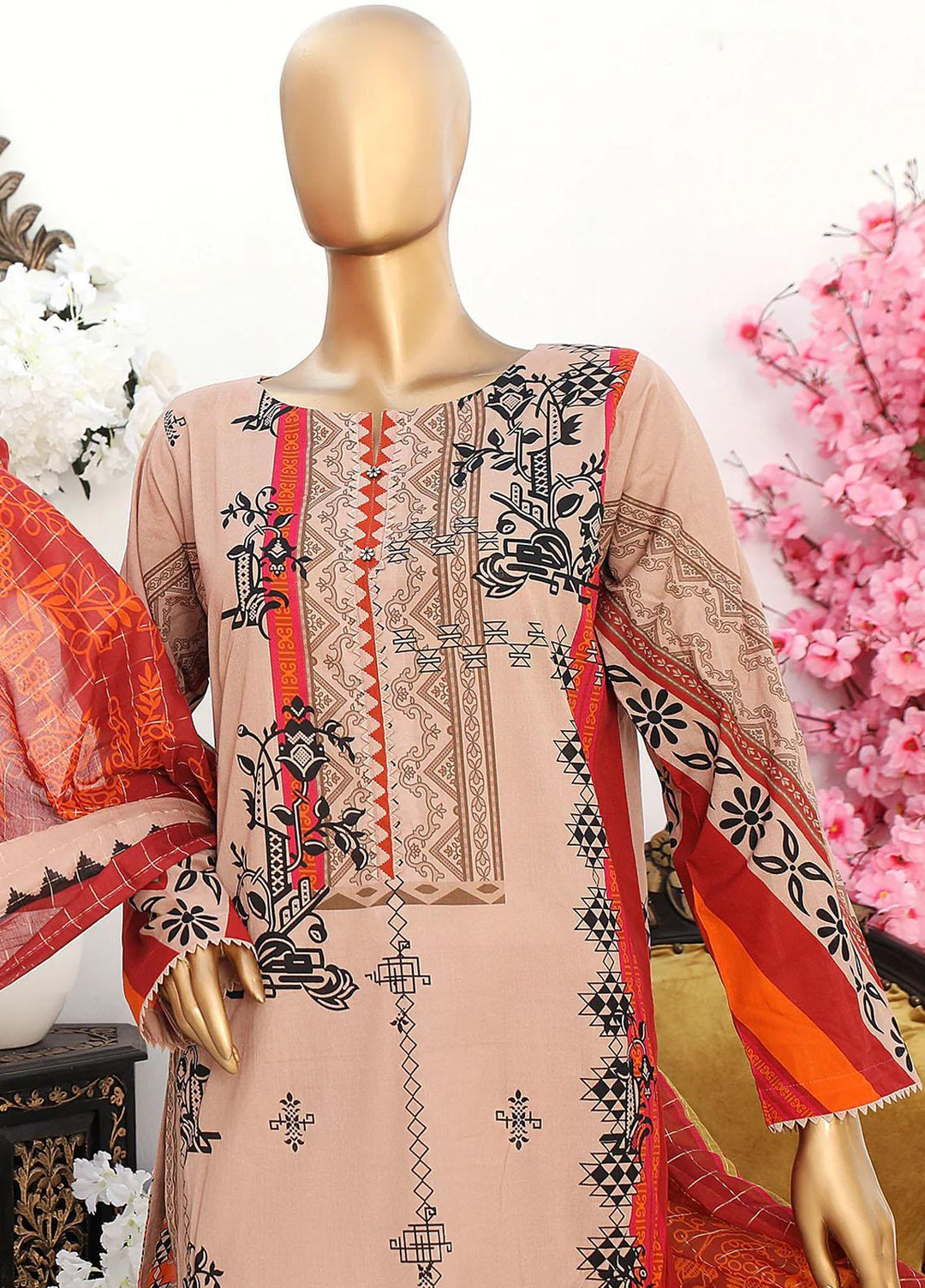 Vital H Prints By HZ Textiles Printed Lawn Suits Unstitched 3 Piece HZ23VHP-V3 VP-30 - Summer Collection