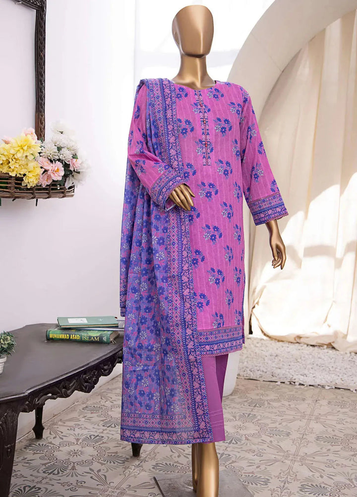 Vital Prints by HZ Textiles Embroidered Lawn Suits Unstitched 3 Piece HZ25VP VP-101 - Summer Collection