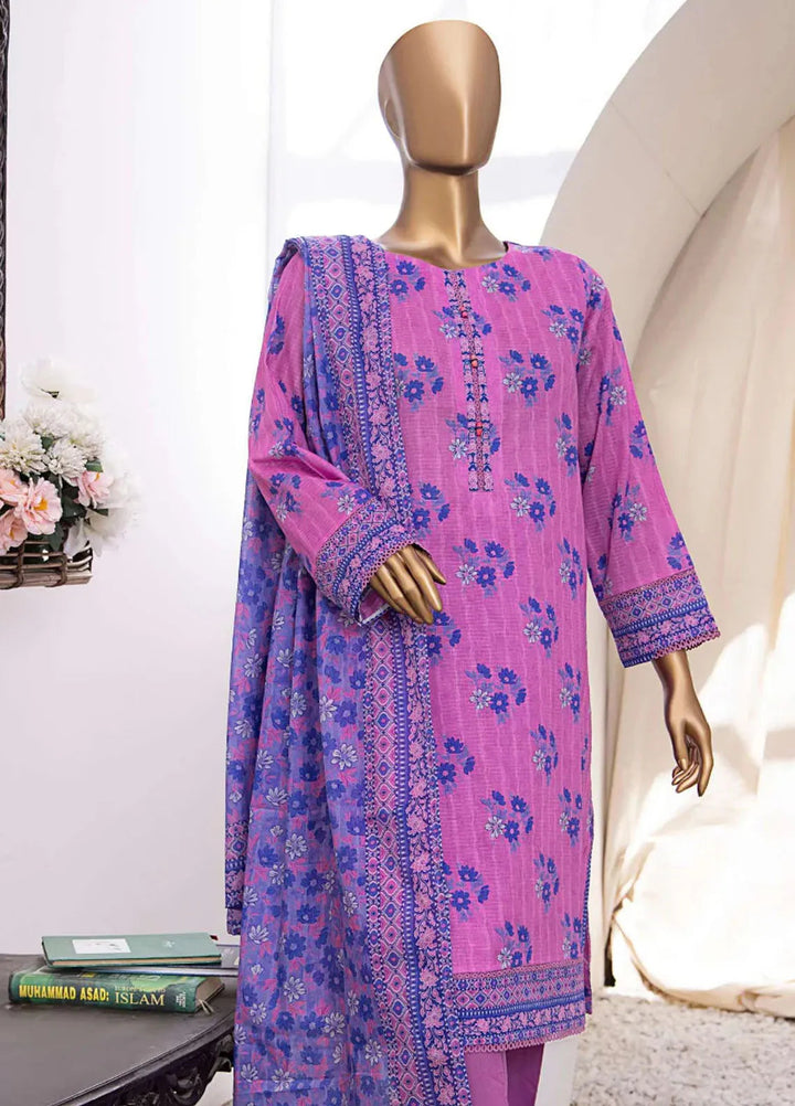 Vital Prints by HZ Textiles Embroidered Lawn Suits Unstitched 3 Piece HZ25VP VP-101 - Summer Collection