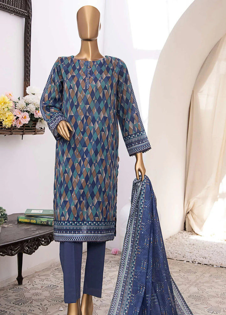 Vital Prints by HZ Textiles Embroidered Lawn Suits Unstitched 3 Piece HZ25VP VP-108 - Summer Collection