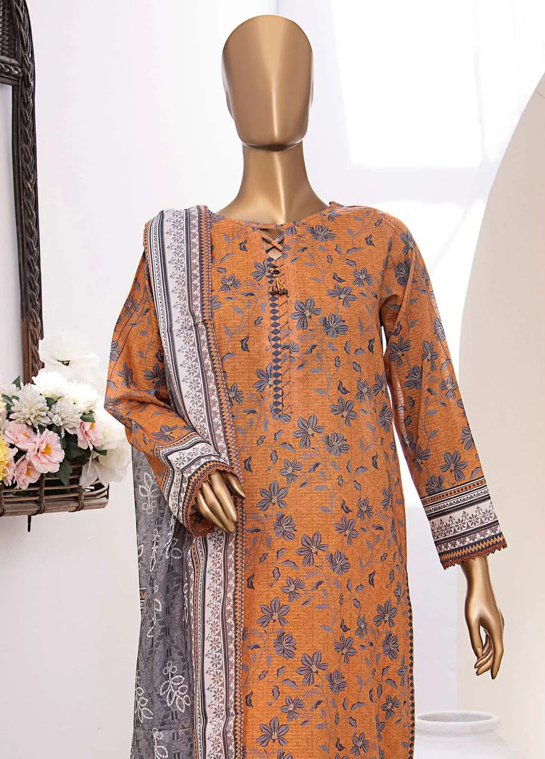 Vital Prints by HZ Textiles Embroidered Lawn Suits Unstitched 3 Piece HZ25VP VP-109 - Summer Collection