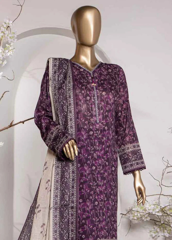 Vital prints By Hz Textiles Printed Cotton Suit Unstitched 3 Piece HZ24VP VP-151 - Summer Collection