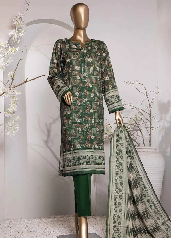 Vital prints By Hz Textiles Printed Cotton Suit Unstitched 3 Piece HZ24VP VP-155 - Summer Collection