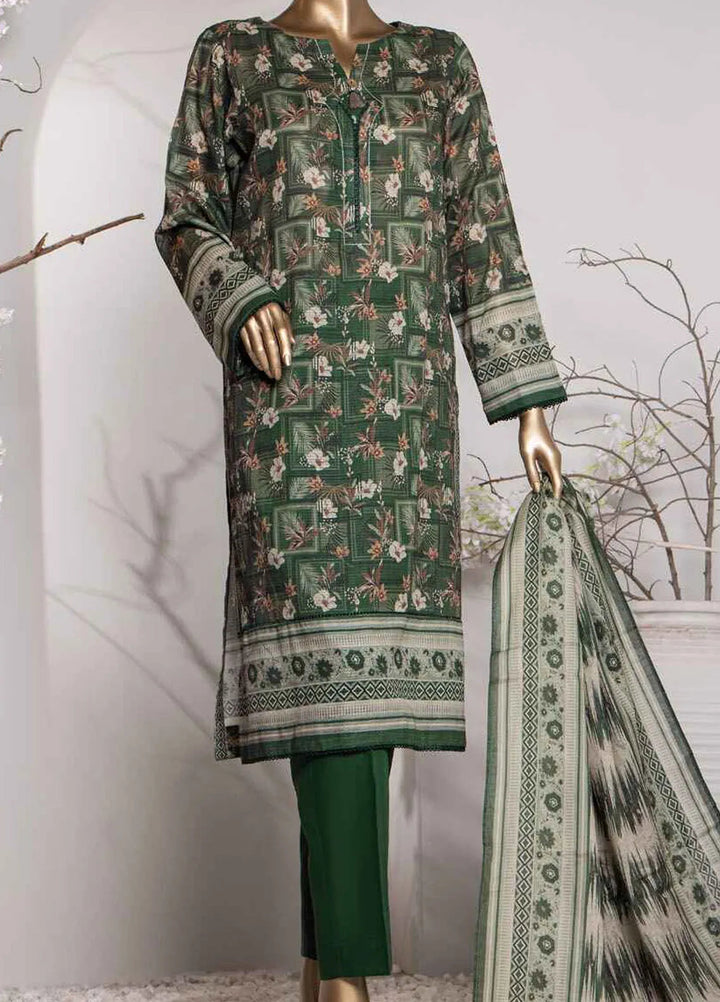 Vital prints By Hz Textiles Printed Cotton Suit Unstitched 3 Piece HZ24VP VP-155 - Summer Collection