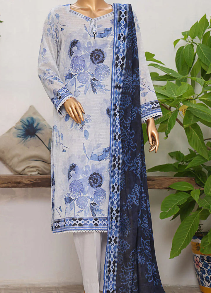 Vital Prints By HZ Textiles Printed Lawn Suits Unstitched 3 Piece HZ25VU VP-04 - Summer Collection