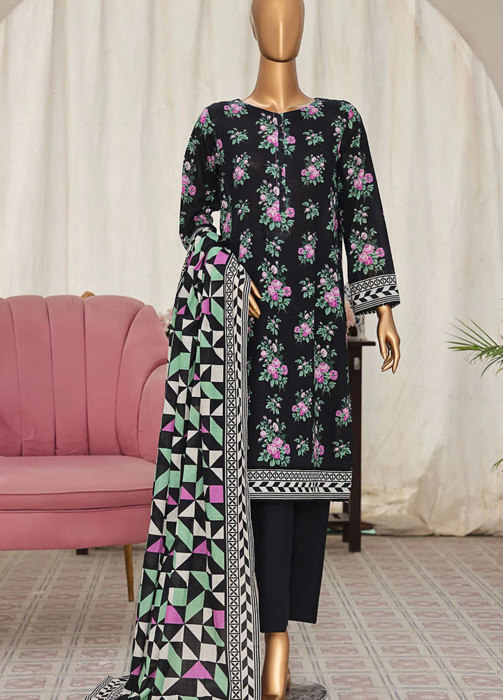 Vital Prints By HZ Textiles Printed Lawn Suits Unstitched 3 Piece HZ25VU VP-08 - Summer Collection