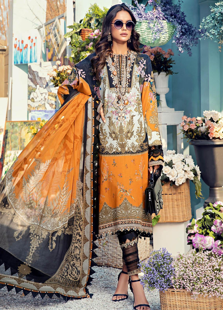 Anaya By Kiran Chaudhry Embroidered Lawn Suits Unstitched 3 Piece AK21VL VL21-01-A LISA - Summer Collection