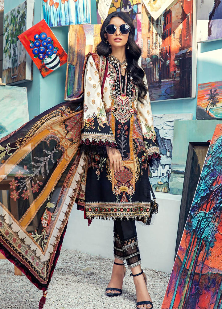 Anaya By Kiran Chaudhry Embroidered Lawn Suits Unstitched 3 Piece AK21VL VL21-04-B ARIA - Summer Collection