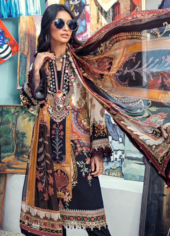 Anaya By Kiran Chaudhry Embroidered Lawn Suits Unstitched 3 Piece AK21VL VL21-04-B ARIA - Summer Collection