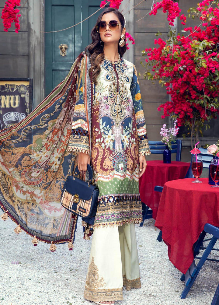 Anaya By Kiran Chaudhry Embroidered Lawn Suits Unstitched 3 Piece AK21VL VL21-05-A CAMILLA - Summer Collection