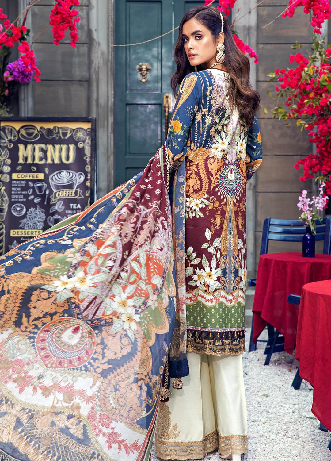 Anaya By Kiran Chaudhry Embroidered Lawn Suits Unstitched 3 Piece AK21VL VL21-05-A CAMILLA - Summer Collection