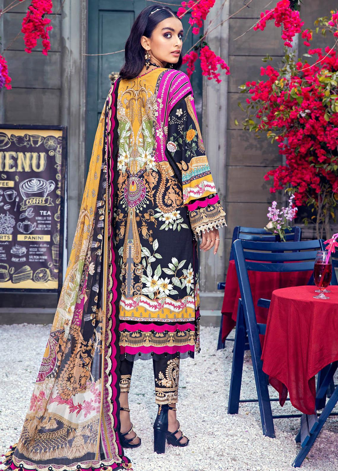 Anaya By Kiran Chaudhry Embroidered Lawn Suits Unstitched 3 Piece AK21VL VL21-05-B VERA - Summer Collection