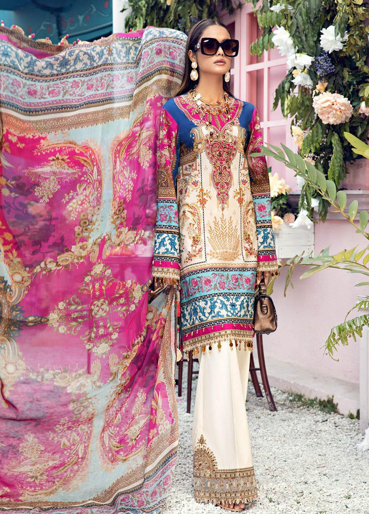 Anaya By Kiran Chaudhry Embroidered Lawn Suits Unstitched 3 Piece AK21VL VL21-07-A LILY - Summer Collection