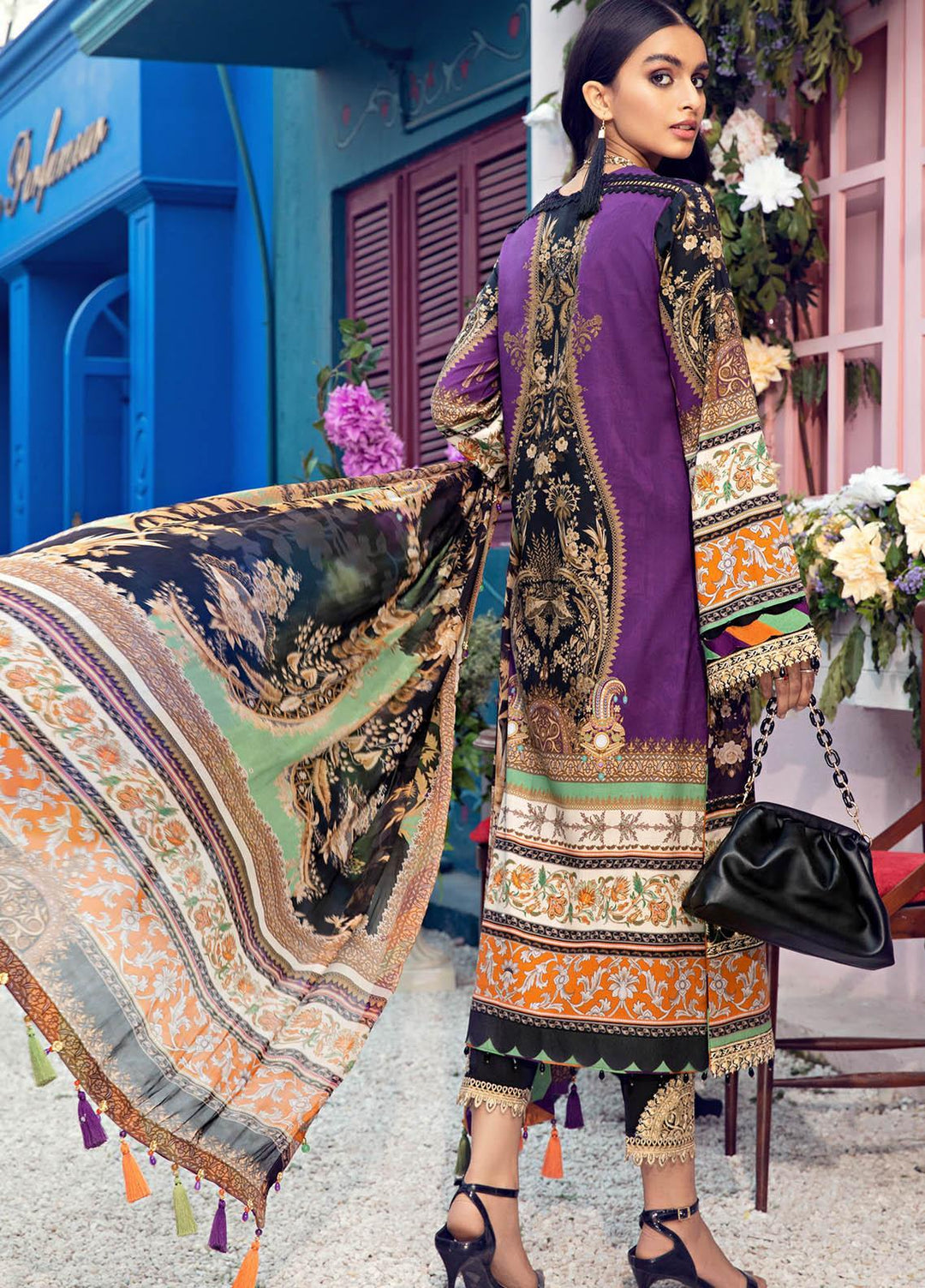 Anaya By Kiran Chaudhry Embroidered Lawn Suits Unstitched 3 Piece AK21VL VL21-07-B MARCIA - Summer Collection