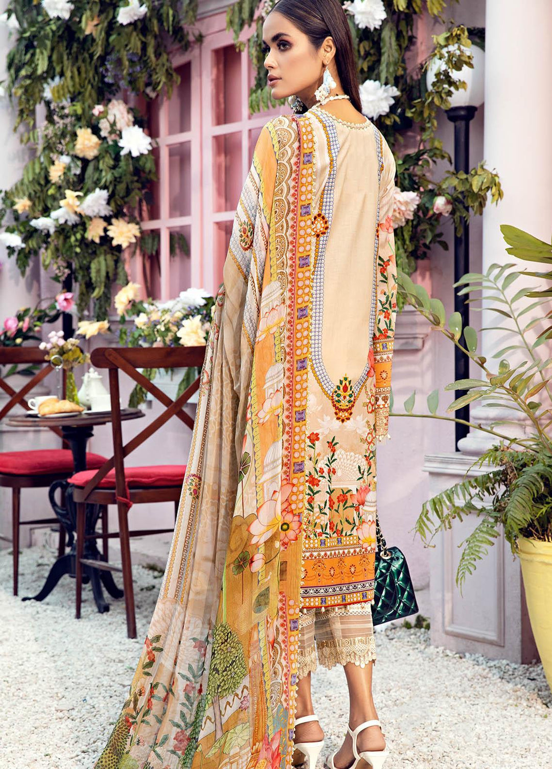 Anaya By Kiran Chaudhry Embroidered Lawn Suits Unstitched 3 Piece AK21VL VL21-08-A TRICIA - Summer Collection