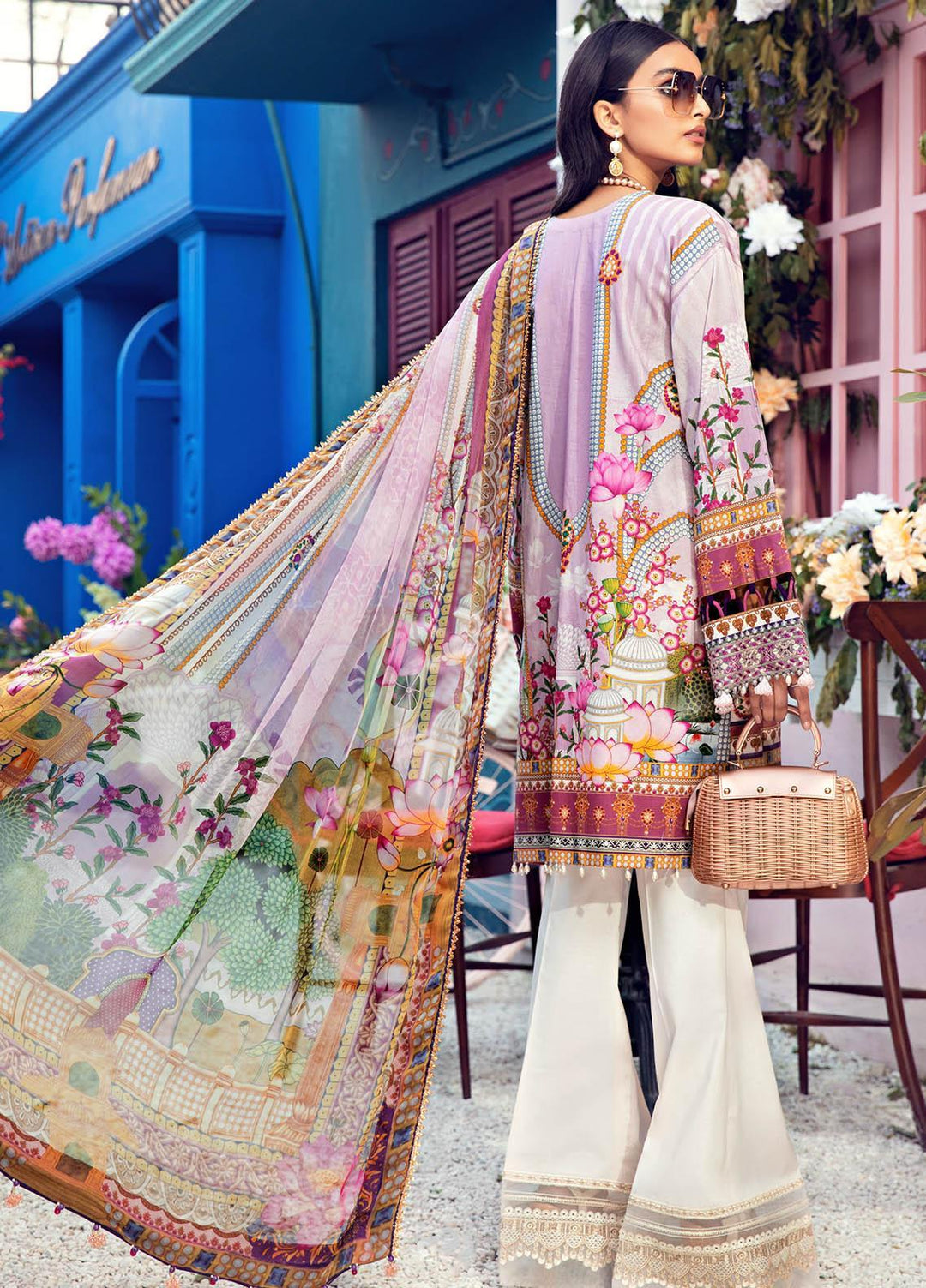 Anaya By Kiran Chaudhry Embroidered Lawn Suits Unstitched 3 Piece AK21VL VL21-08-B LEENA - Summer Collection