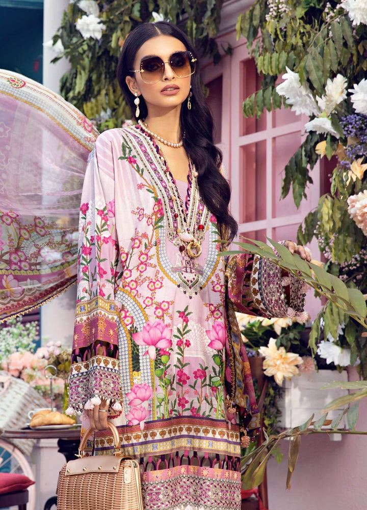 Anaya By Kiran Chaudhry Embroidered Lawn Suits Unstitched 3 Piece AK21VL VL21-08-B LEENA - Summer Collection