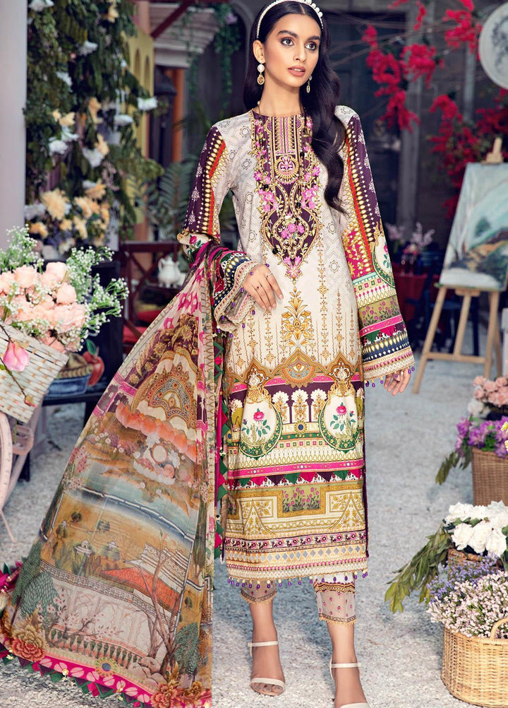 Anaya By Kiran Chaudhry Embroidered Lawn Suits Unstitched 3 Piece AK21VL VL21-10-B DELILA - Summer Collection