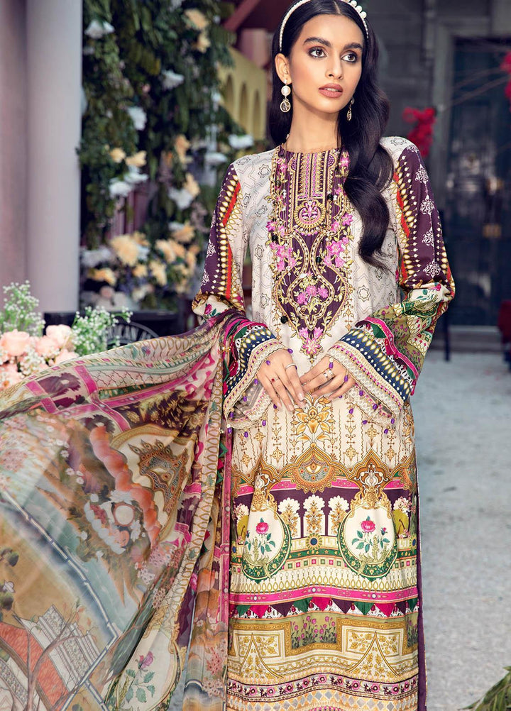 Anaya By Kiran Chaudhry Embroidered Lawn Suits Unstitched 3 Piece AK21VL VL21-10-B DELILA - Summer Collection