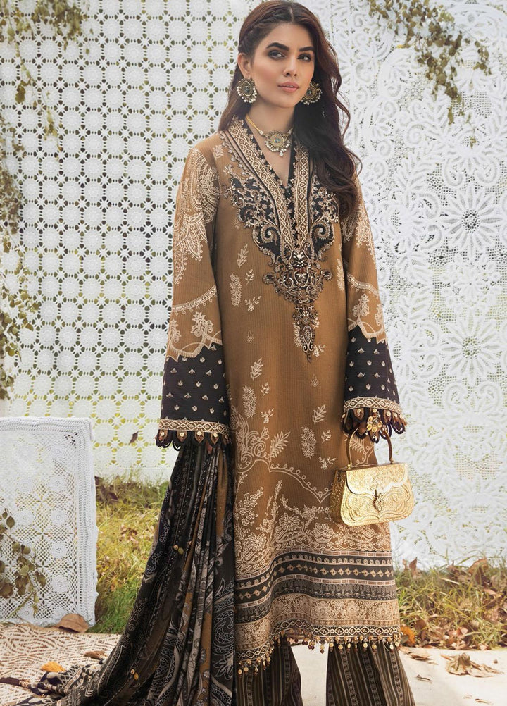 Anaya By Kiran Chaudhry Embroidered Dobby Linen Suits Unstitched 3 Piece AKC21VP VLP21-02 SHAHBANO - Winter Collection