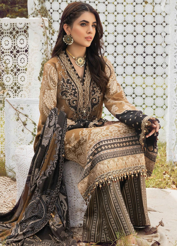 Anaya By Kiran Chaudhry Embroidered Dobby Linen Suits Unstitched 3 Piece AKC21VP VLP21-02 SHAHBANO - Winter Collection
