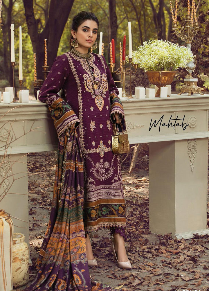 Anaya By Kiran Chaudhry Embroidered Dobby Linen Suits Unstitched 3 Piece AKC21VP VLP21-04 MAHTAB - Winter Collection