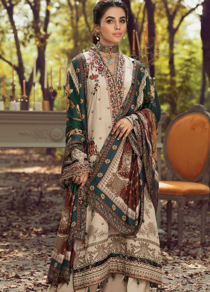 Anaya By Kiran Chaudhry Embroidered Dobby Linen Suits Unstitched 3 Piece AKC21VP VLP21-06 ATIYE - Winter Collection