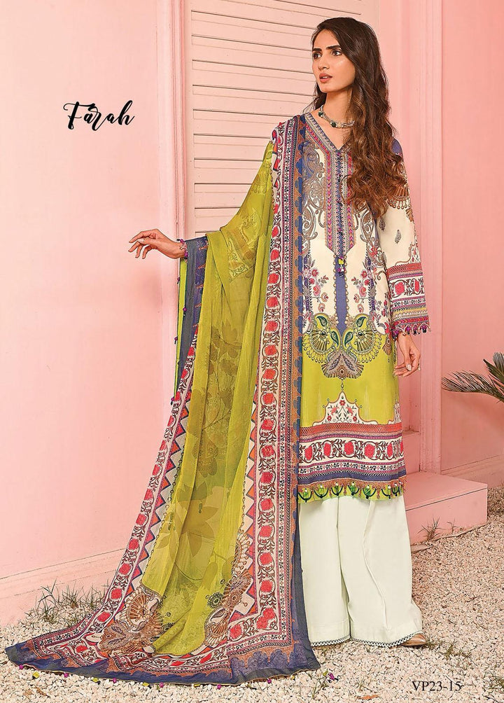 Viva Prints by Anaya Printed Lawn Suits Unstitched 3 Piece AKC23V VP23-15 Farah - Summer Collection