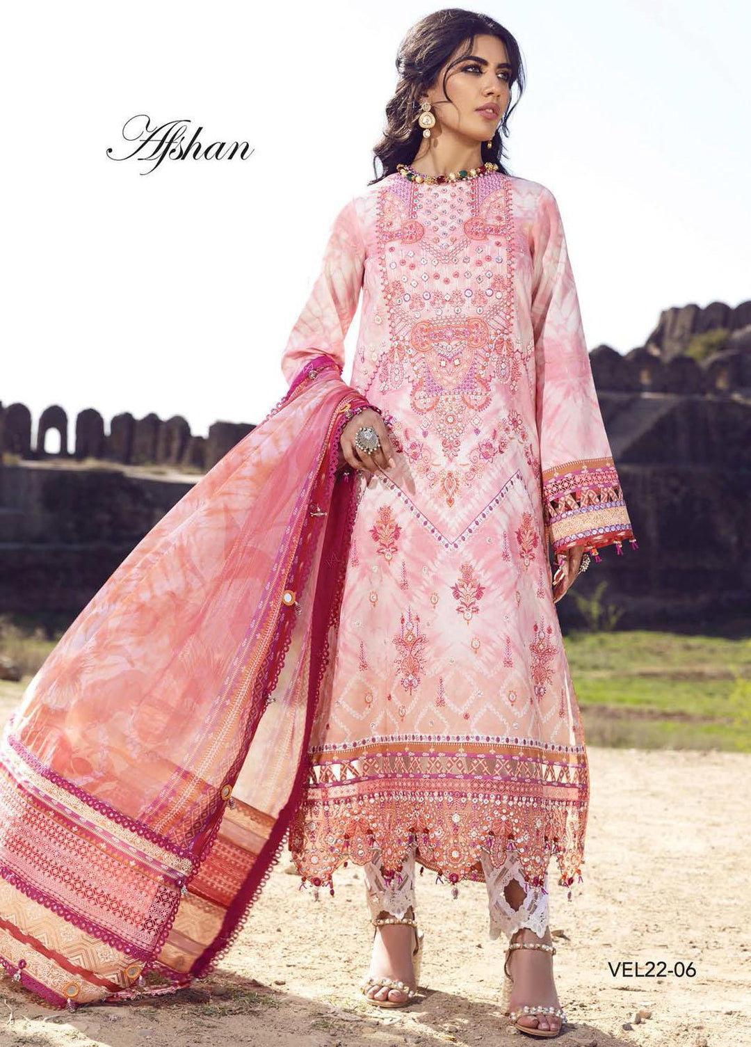 Viva Virsa By Anaya Embroidered Lawn Suits Unstitched 3 Piece AKC22VV VEL22-06 Afshan - Festive Collection
