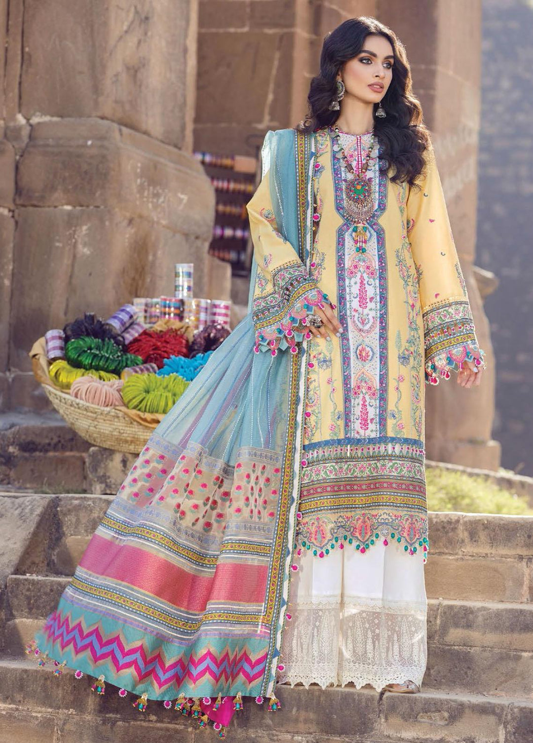 Viva Virsa By Anaya Embroidered Lawn Suits Unstitched 3 Piece AKC22VV VEL22-07 Zarminay - Festive Collection